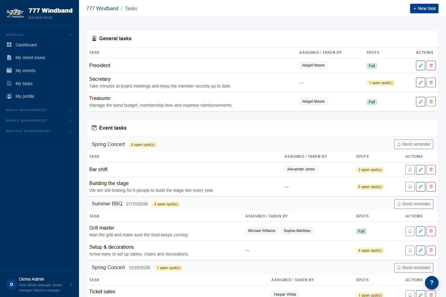 Tasks